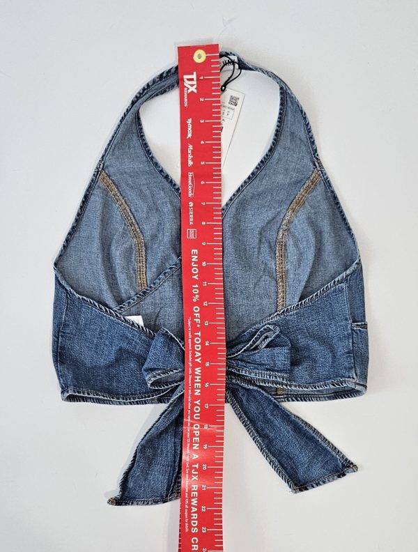 ZARA OPEN BACK DENIM TOP - Image 7