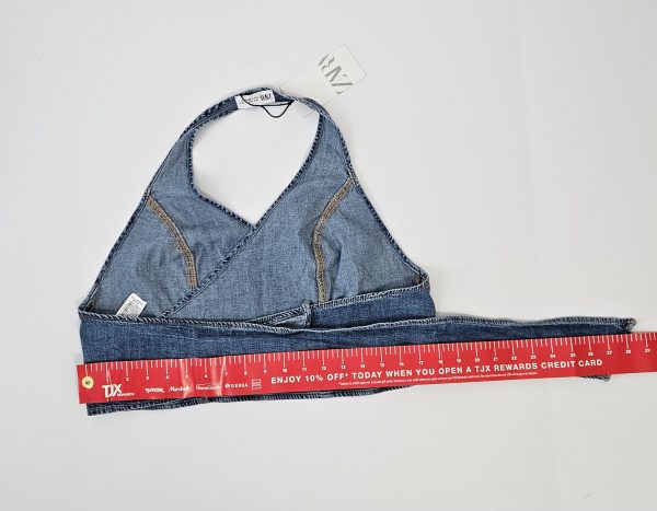ZARA OPEN BACK DENIM TOP - Image 8