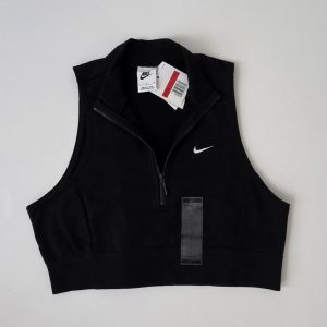 NIKE Women's Slim Cropped 1/2-Zip French Terry Tank Top